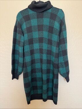Absolutely Black Sweater with Subtle Teal Accents